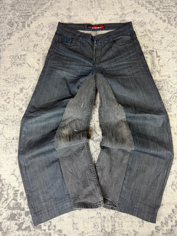 Pantalon baggy jean large Japanese balloon streetwear JNCO y2k vintage hip-hop taille 34US n•234