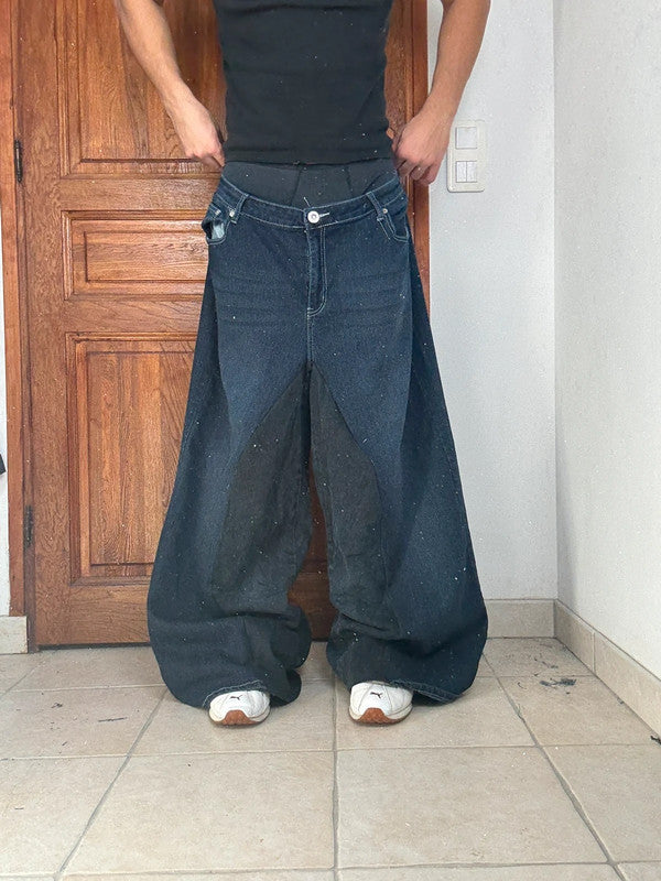 Pantalon baggy jean large Japanese balloon streetwear JNCO y2k vintage hip-hop taille 4XL n•285