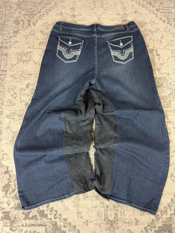 Pantalon baggy jean large Japanese balloon streetwear JNCO y2k vintage hip-hop taille 4XL n•285