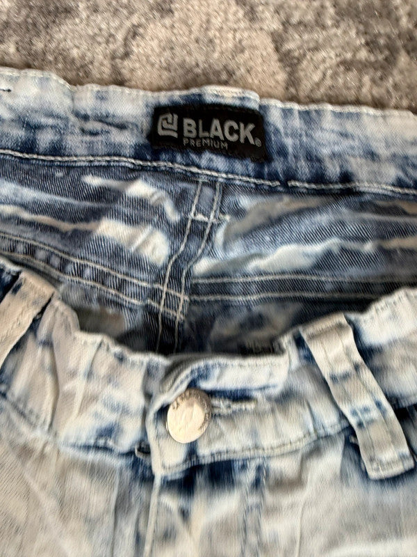 Pantalon baggy jean large Japanese balloon streetwear JNCO y2k vintage hip-hop taille S n•286