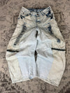 Pantalon baggy jean large Japanese balloon streetwear JNCO y2k vintage hip-hop taille S n•286