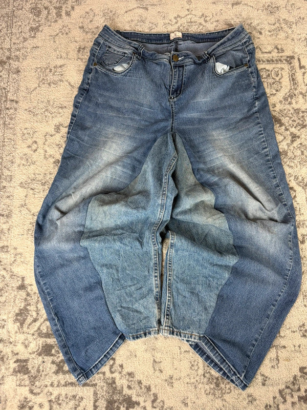 Pantalon baggy jean large Japanese balloon streetwear JNCO y2k vintage hip-hop taille 3XL n•287