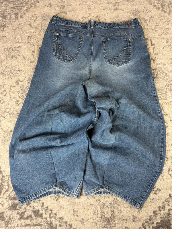Pantalon baggy jean large Japanese balloon streetwear JNCO y2k vintage hip-hop taille 5XL n•289