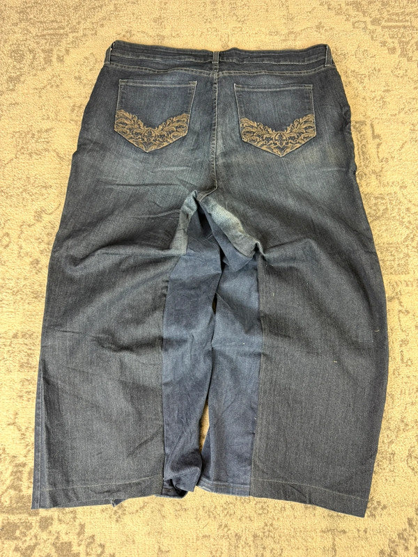 Pantalon baggy jean large Japanese balloon streetwear JNCO y2k vintage hip-hop taille 4XL n•290
