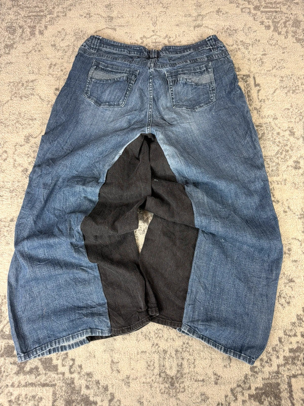 Pantalon baggy jean large Japanese balloon streetwear JNCO y2k vintage hip-hop taille 3XL n•291