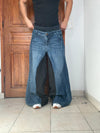 Pantalon baggy jean large Japanese balloon streetwear JNCO y2k vintage hip-hop taille 3XL n•291