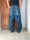 Pantalon baggy jean large Japanese balloon streetwear JNCO y2k vintage hip-hop taille 3XL n•292