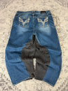 Pantalon baggy jean large Japanese balloon streetwear JNCO y2k vintage hip-hop taille 3XL n•292