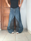 Pantalon baggy jean large Japanese balloon streetwear JNCO y2k vintage hip-hop taille XL n•293