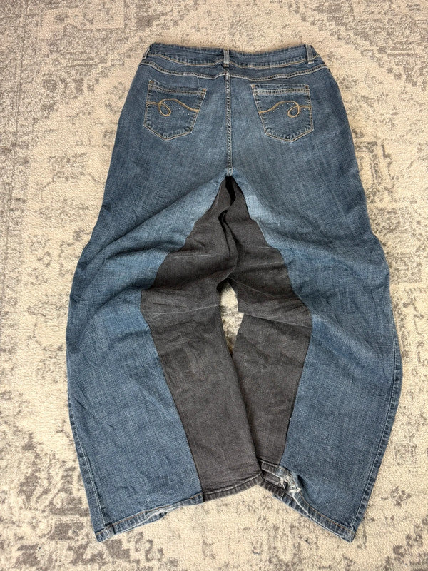 Pantalon baggy jean large Japanese balloon streetwear JNCO y2k vintage hip-hop taille XL n•293