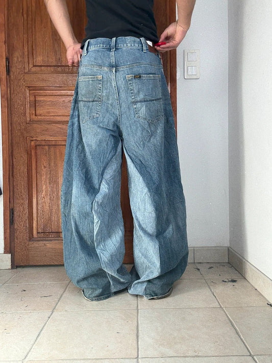 Pantalon baggy jean large Japanese balloon streetwear JNCO y2k vintage hip-hop taille 34US n•294