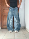 Pantalon baggy jean large Japanese balloon streetwear JNCO y2k vintage hip-hop taille 34US n•294
