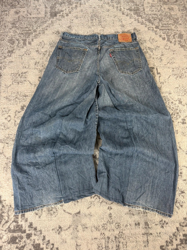 Pantalon baggy jean large Japanese balloon streetwear JNCO y2k vintage hip-hop taille 34US n•295