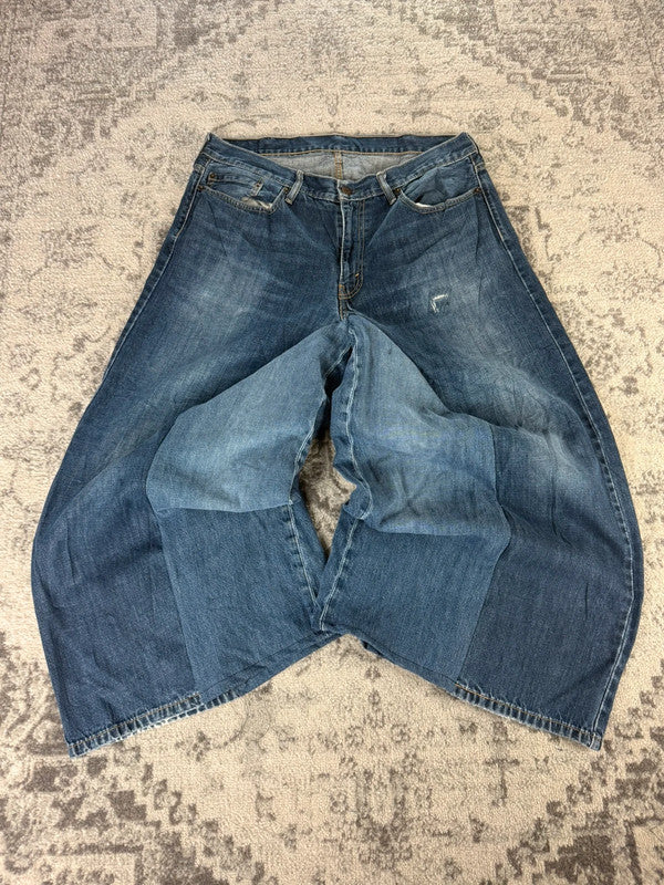Pantalon baggy jean large Japanese balloon streetwear JNCO y2k vintage hip-hop taille 38US n•297