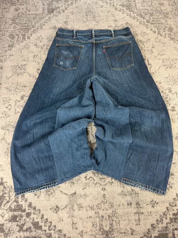 Pantalon baggy jean large Japanese balloon streetwear JNCO y2k vintage hip-hop taille 38US n•297