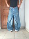 Pantalon baggy jean large Japanese balloon streetwear JNCO y2k vintage hip-hop taille 36US n•298