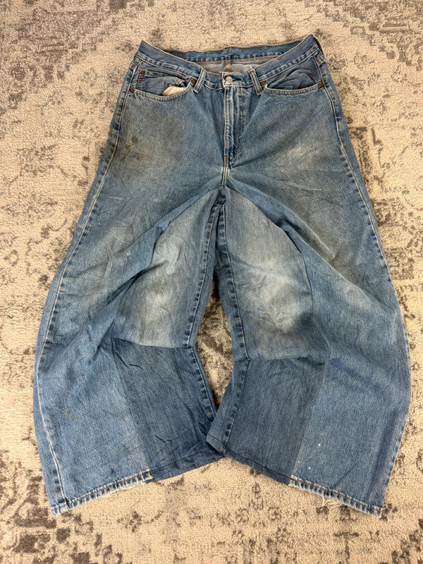 Pantalon baggy jean large Japanese balloon streetwear JNCO y2k vintage hip-hop taille 36US n•298