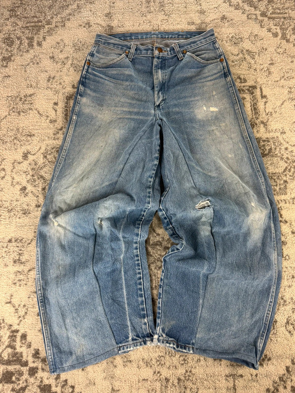 Pantalon baggy jean large Japanese balloon streetwear JNCO y2k vintage hip-hop taille S n•299