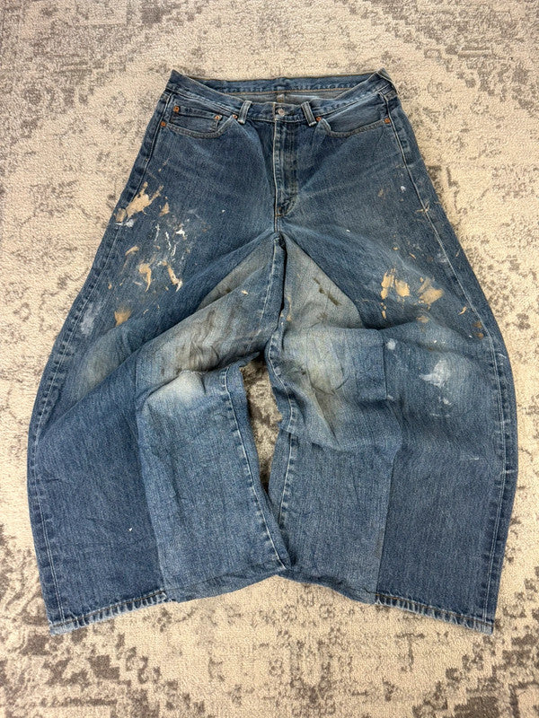 Pantalon baggy jean large Japanese balloon streetwear JNCO y2k vintage hip-hop taille 36US n•300