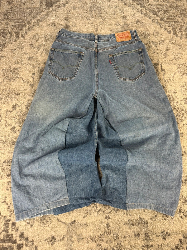 Pantalon baggy jean large Japanese balloon streetwear JNCO y2k vintage hip-hop taille L