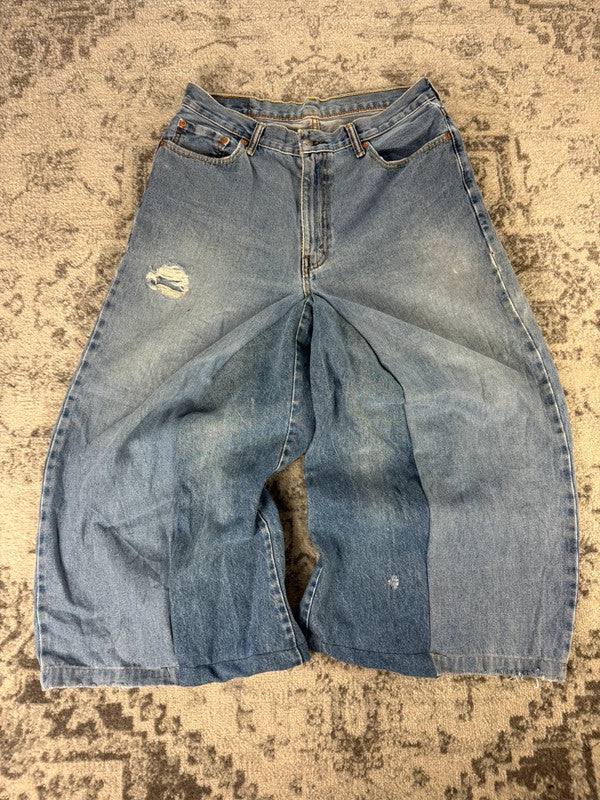 Pantalon baggy jean large Japanese balloon streetwear JNCO y2k vintage hip-hop taille L