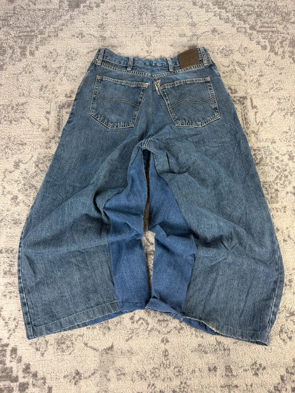 Pantalon baggy jean large Japanese balloon streetwear JNCO y2k vintage hip-hop taille S n•302