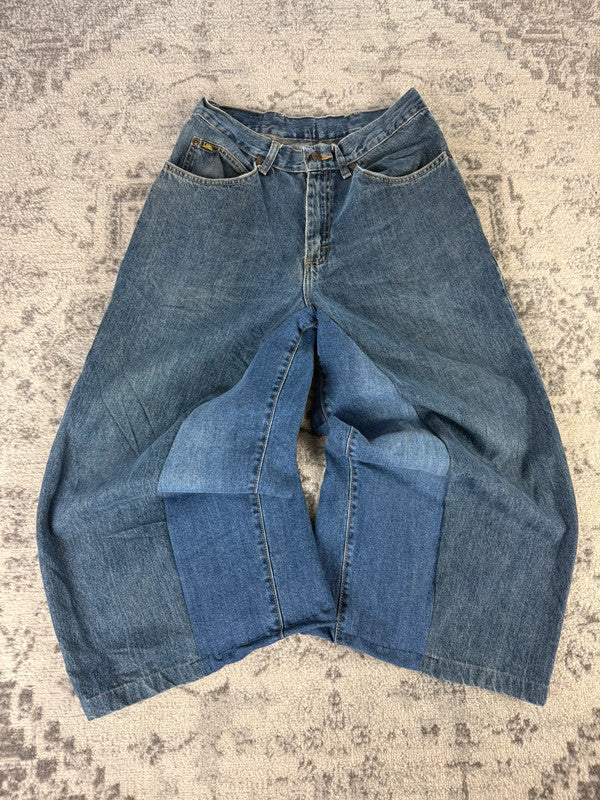 Pantalon baggy jean large Japanese balloon streetwear JNCO y2k vintage hip-hop taille S n•302