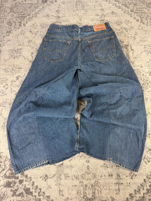 Pantalon baggy jean large Japanese balloon streetwear JNCO y2k vintage hip-hop taille 32US n•303