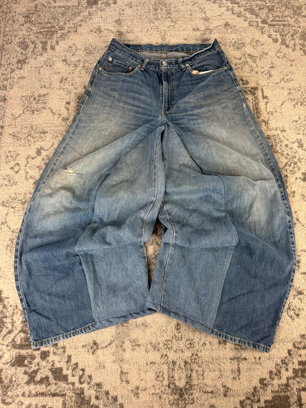 Pantalon baggy jean large Japanese balloon streetwear JNCO y2k vintage hip-hop taille 32US n•304