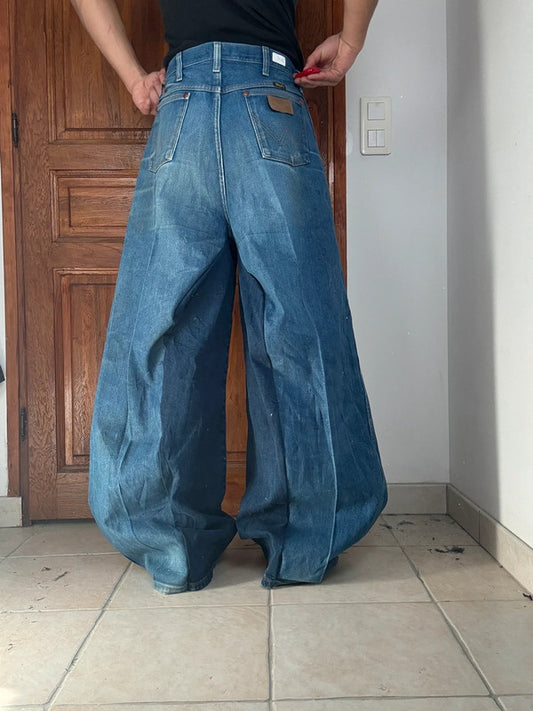 Pantalon baggy jean large Japanese balloon streetwear JNCO y2k vintage hip-hop taille 34US n•306