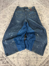 Pantalon baggy jean large Japanese balloon streetwear JNCO y2k vintage hip-hop taille 31US n•308