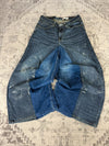 Pantalon baggy jean large Japanese balloon streetwear JNCO y2k vintage hip-hop taille 31US n•308