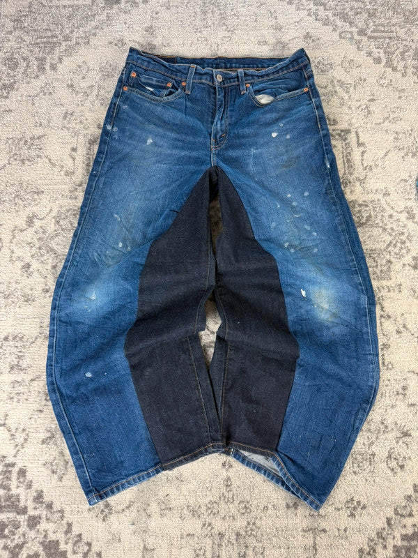 Pantalon baggy jean large Japanese balloon streetwear JNCO y2k vintage hip-hop taille 34US n•309