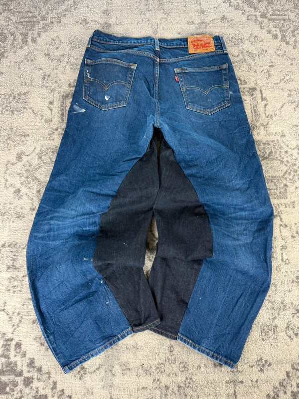 Pantalon baggy jean large Japanese balloon streetwear JNCO y2k vintage hip-hop taille 34US n•309