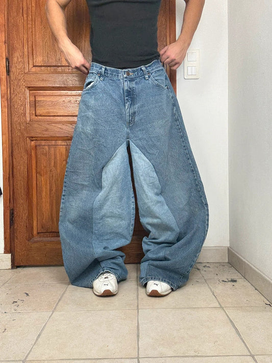 Pantalon baggy jean large Japanese balloon streetwear JNCO y2k vintage hip-hop taille 36US n•311
