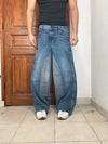 Pantalon baggy jean large Japanese balloon streetwear JNCO y2k vintage hip-hop taille 30US n•314