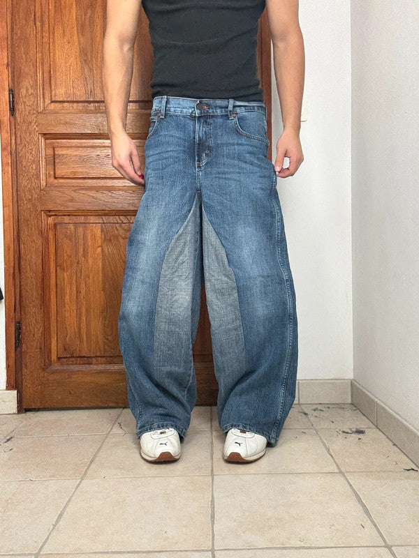 Pantalon baggy jean large Japanese balloon streetwear JNCO y2k vintage hip-hop taille 30US n•314