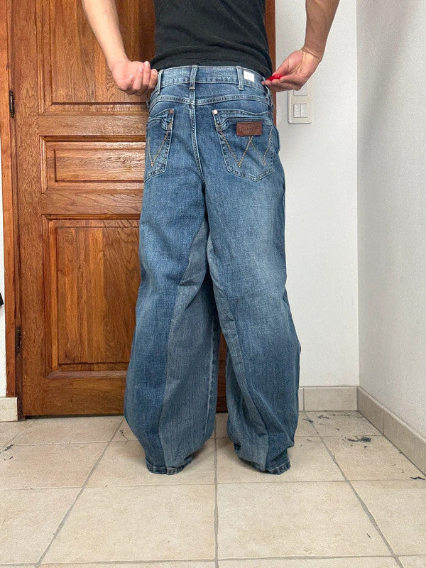 Pantalon baggy jean large Japanese balloon streetwear JNCO y2k vintage hip-hop taille 30US n•314