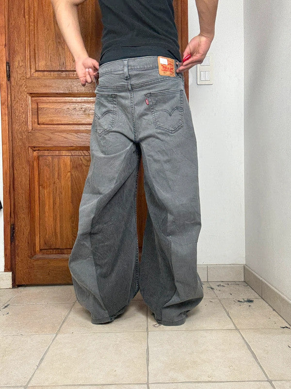 Pantalon baggy jean large Japanese balloon streetwear JNCO y2k vintage hip-hop taille 33US n•315