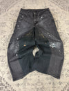 Pantalon baggy jean large Japanese balloon streetwear JNCO y2k vintage hip-hop taille 33US n•317