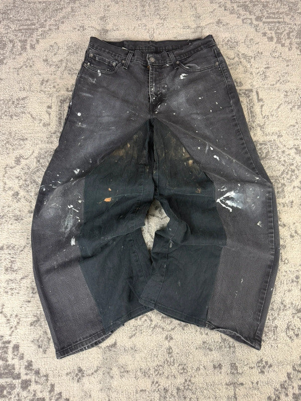 Pantalon baggy jean large Japanese balloon streetwear JNCO y2k vintage hip-hop taille 33US n•317