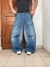 Pantalon baggy jean large Japanese balloon streetwear JNCO y2k vintage hip-hop taille 36US n•319