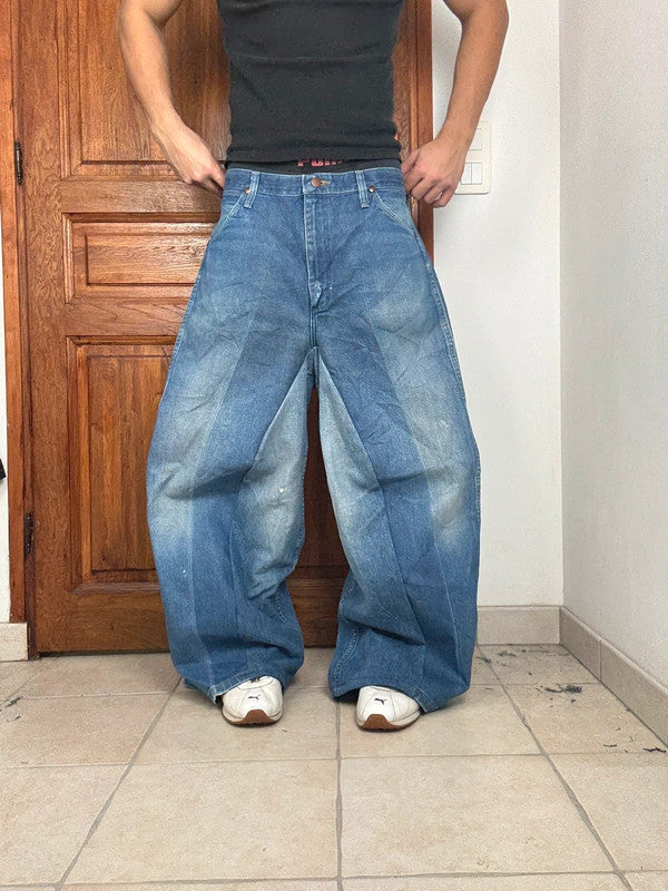 Pantalon baggy jean large Japanese balloon streetwear JNCO y2k vintage hip-hop taille 36US n•319