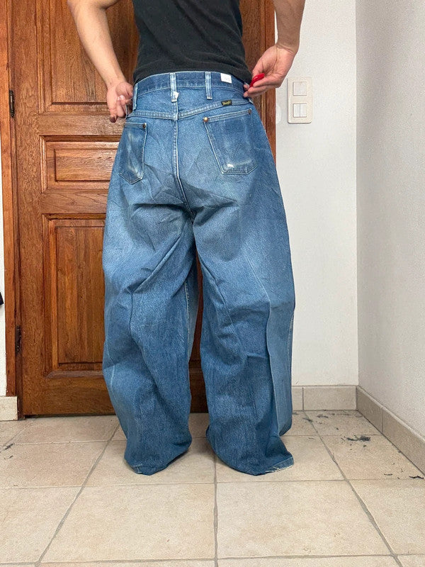 Pantalon baggy jean large Japanese balloon streetwear JNCO y2k vintage hip-hop taille 36US n•319