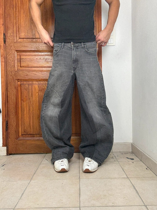 Pantalon baggy jean large Japanese balloon streetwear JNCO y2k vintage hip-hop taille 32US n•320