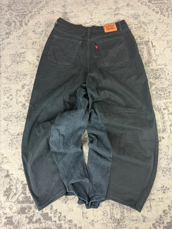 Pantalon baggy jean large Japanese balloon streetwear JNCO y2k vintage hip-hop taille S n•321