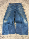 Pantalon baggy jean large Japanese balloon streetwear JNCO y2k vintage hip-hop taille 33US n•322