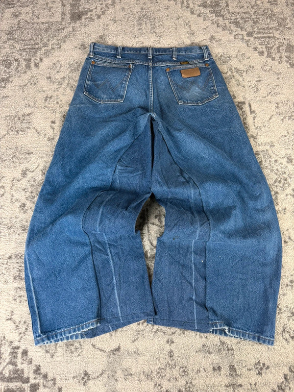 Pantalon baggy jean large Japanese balloon streetwear JNCO y2k vintage hip-hop taille 33US n•322