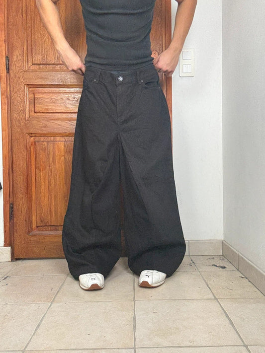 Pantalon baggy jean large Japanese balloon streetwear y2k vintage hip-hop taille XXL n•323