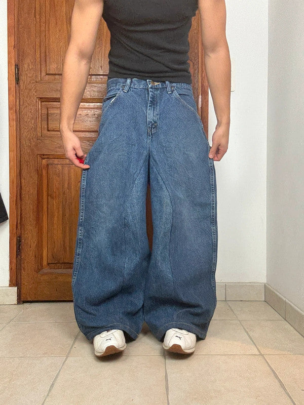 Pantalon baggy jean large Japanese balloon streetwear JNCO y2k vintage hip-hop taille 30US n•188